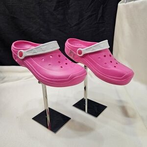 Disney Pink and White Womens Clogs
